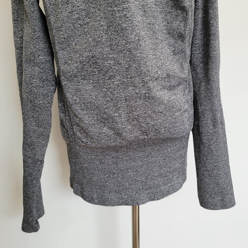 Athleta Half Zip Tracker Running Shirt Long Sleeve Stretch Gray Women XL - Picture 7 of 10